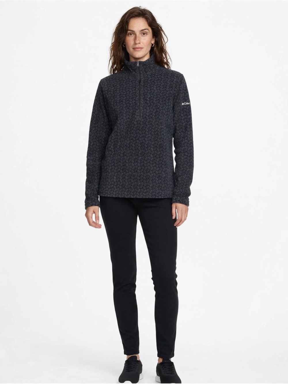 Columbia Women's Zip-Neck Fleece Pullover - Charcoal